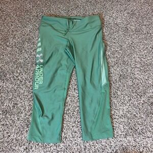 Under Armour Compression Capri Leggings Athletic‎ Workout Green Medium